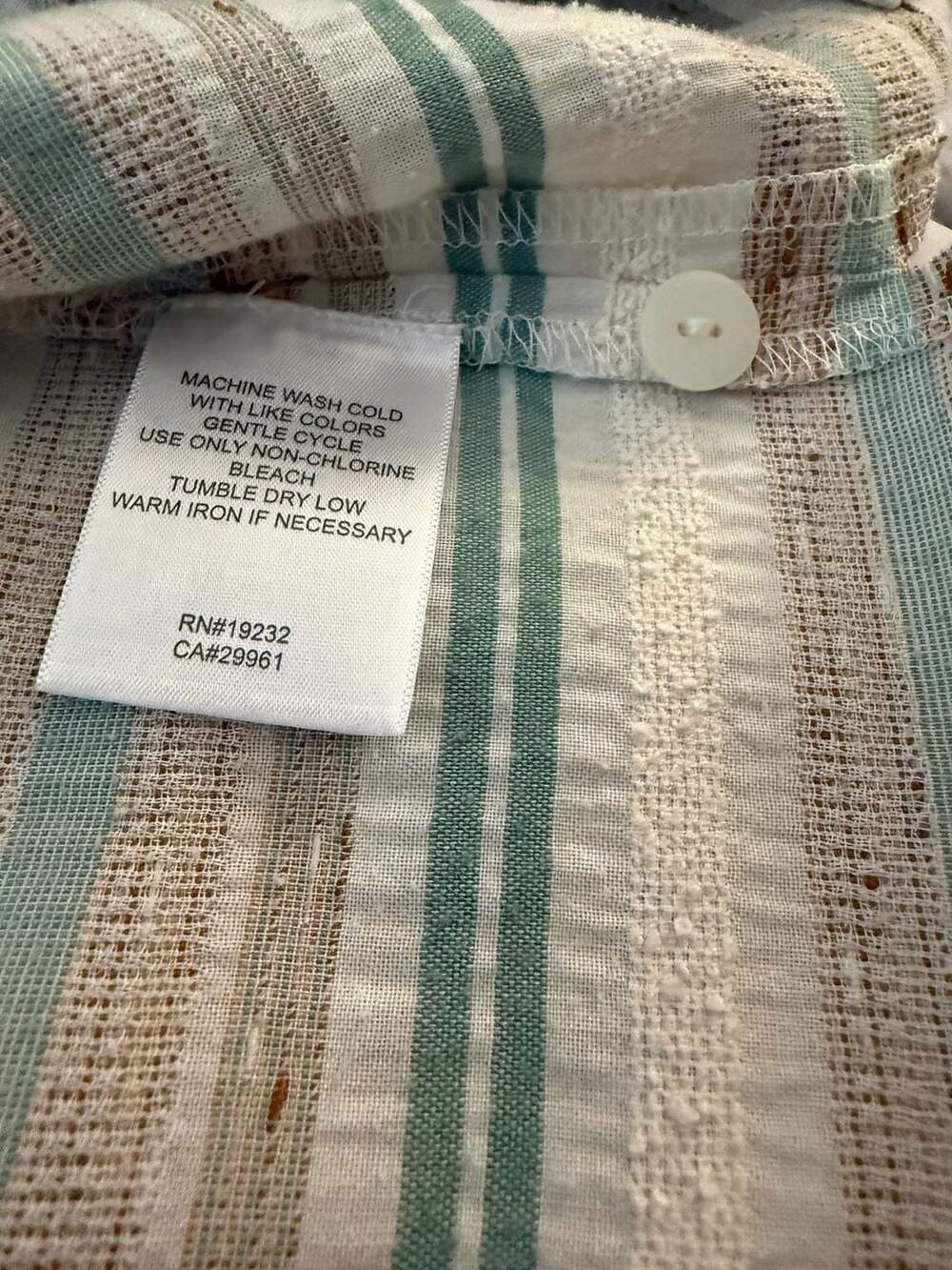 Alfred Dunner Petite Women's Textured Striped Button-Down Shirt, Size 16P - Picture 3 of 3